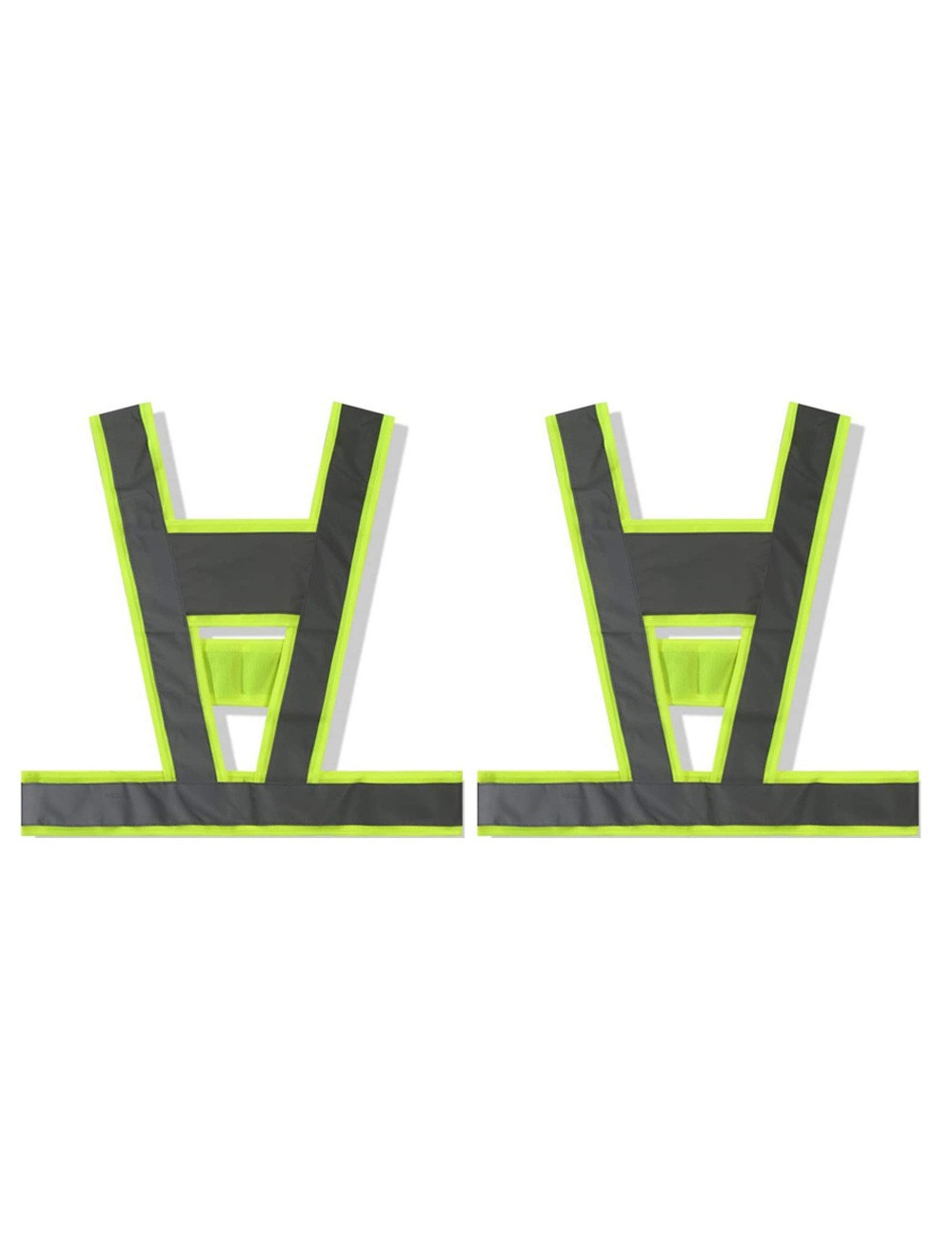 SAFETY VEST GREEN AND GRAY BRIGHT STRIP REFLECTIVE STRIP 120G