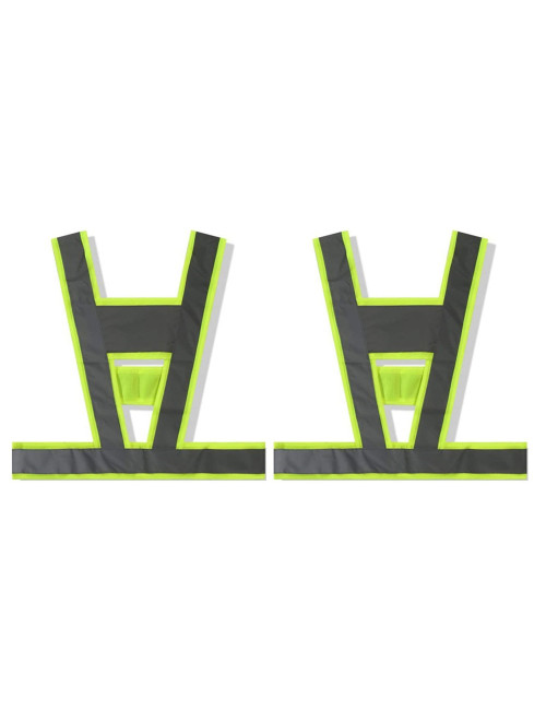 SAFETY VEST GREEN AND GRAY BRIGHT STRIP REFLECTIVE STRIP 120G