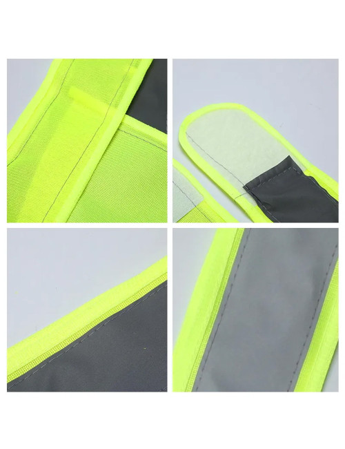 SAFETY VEST GREEN AND GRAY BRIGHT STRIP REFLECTIVE STRIP 120G