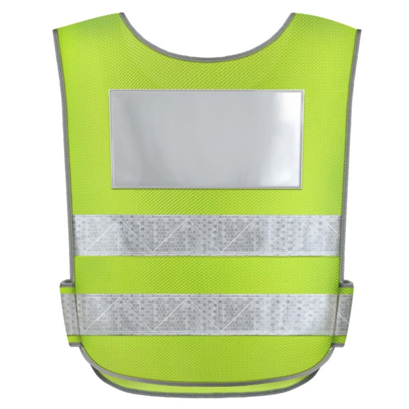 SAFETY VEST NET CLOTH LATTICE BRIGHT REFLECTIVE STRIP VELCRO 75G GREEN