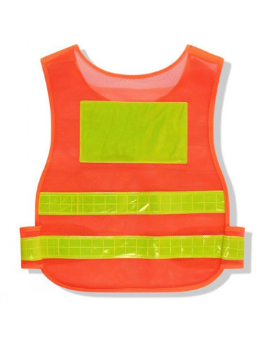 جاكيت سلامة احمر فسفوري مخرم