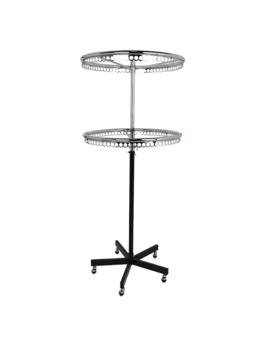 3-016 (58+70)X70X90X200 رف تعليق ملابس مدور 2 طابق TWN