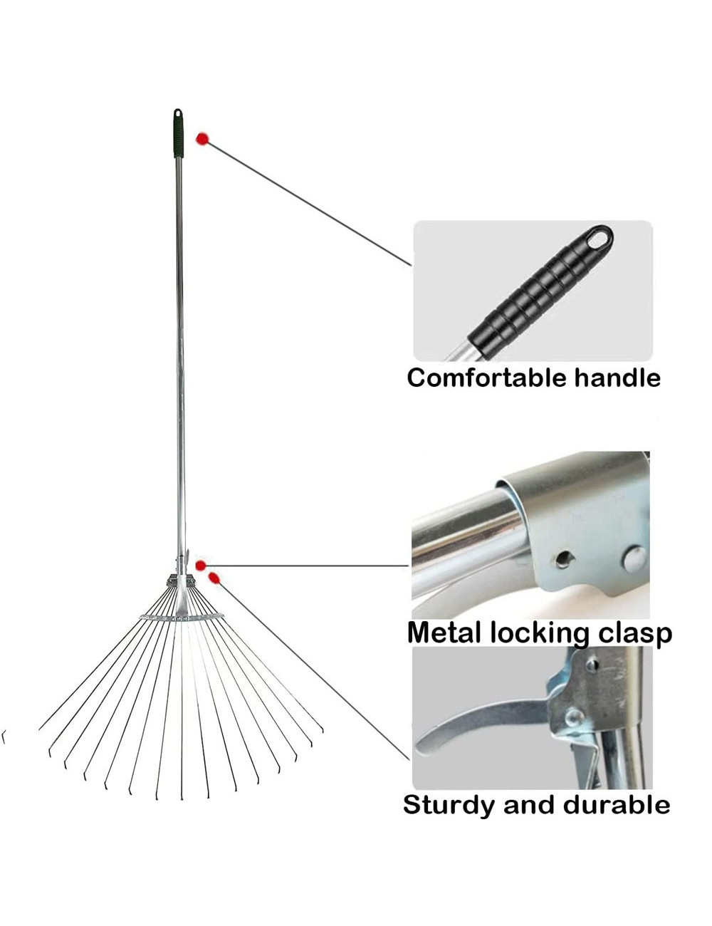 SH-13 GARDEN RAKE 115 X 19CM