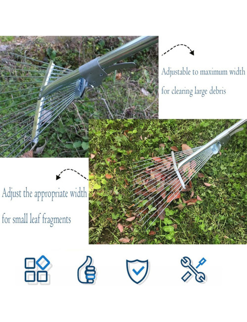 SH-13 GARDEN RAKE 115 X 19CM