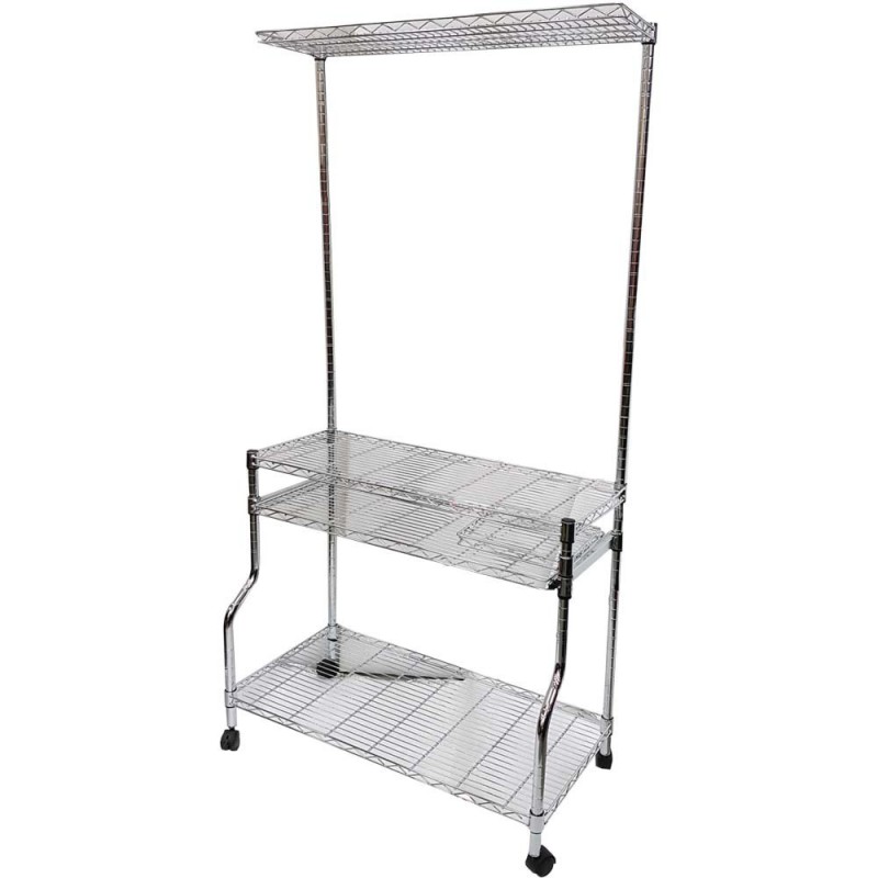 YT-32 CHROME WIRE SHELF FOR TV/COMPUTER 86×45×180 CM