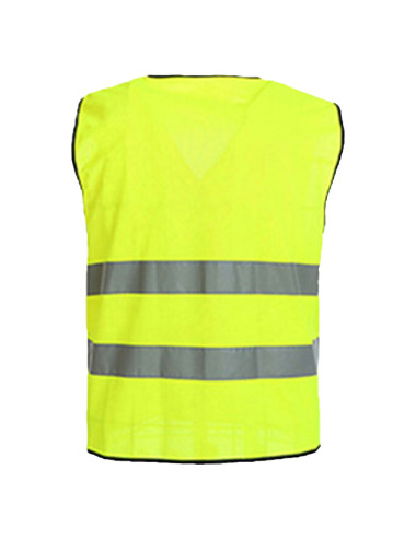 جاكيت سلامة اخضر فسفوري سحاب 3 جيب