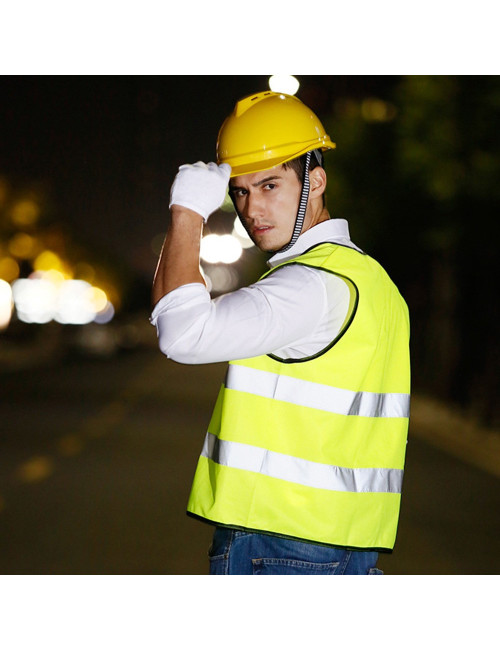 SAFETY VEST 3 POCKET GREEN 120G