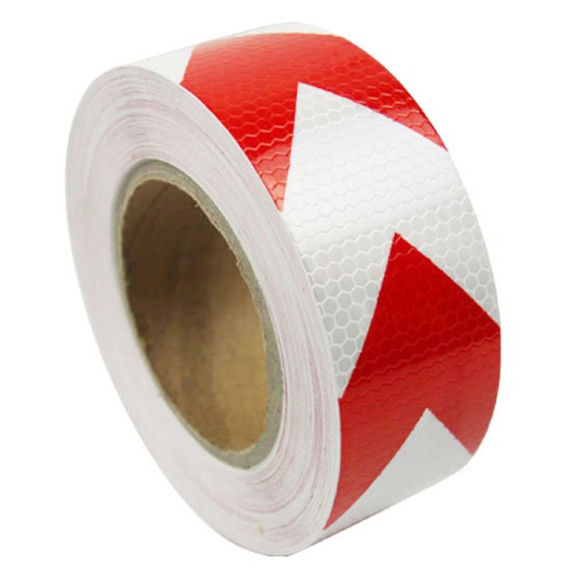 WARNING TAPE ADHESIVE RED/WHTE 5 CM x 25 MTR