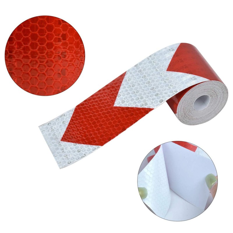 WARNING TAPE ADHESIVE RED/WHTE 5 CM x 25 MTR