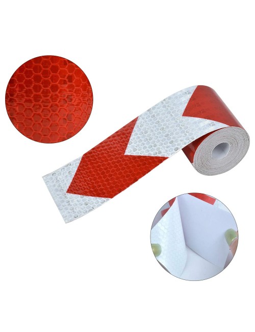 WARNING TAPE ADHESIVE RED/WHTE 5 CM x 25 MTR