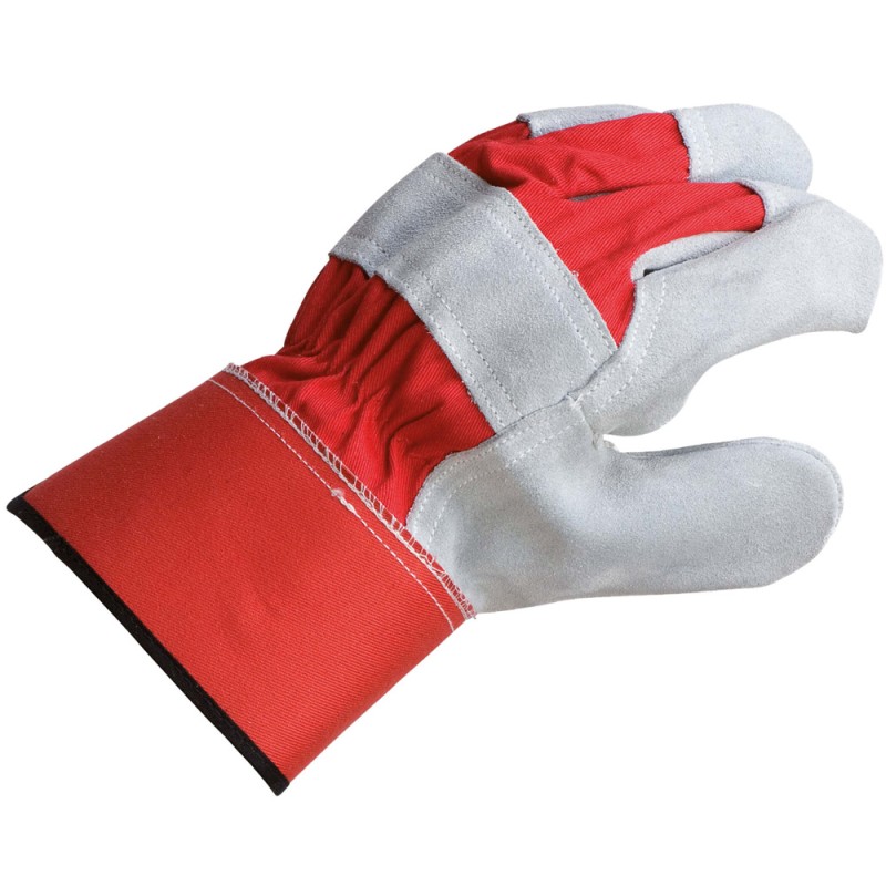 LEATHER GLOVES RED 10" H.D.