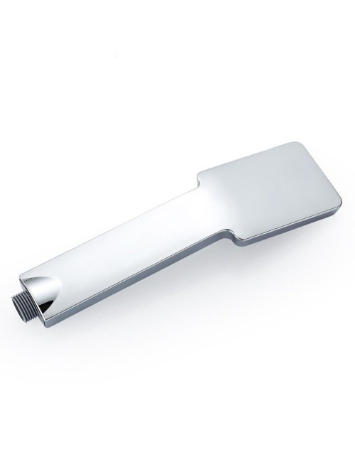 Square shower head with clamp