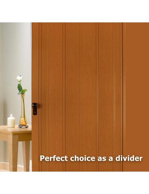 PVC FOLDING DOOR 100 x 210 CM MAHOGANY