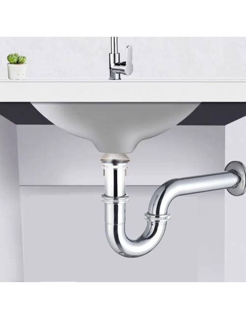 BASIN "S" TRAP WHITE