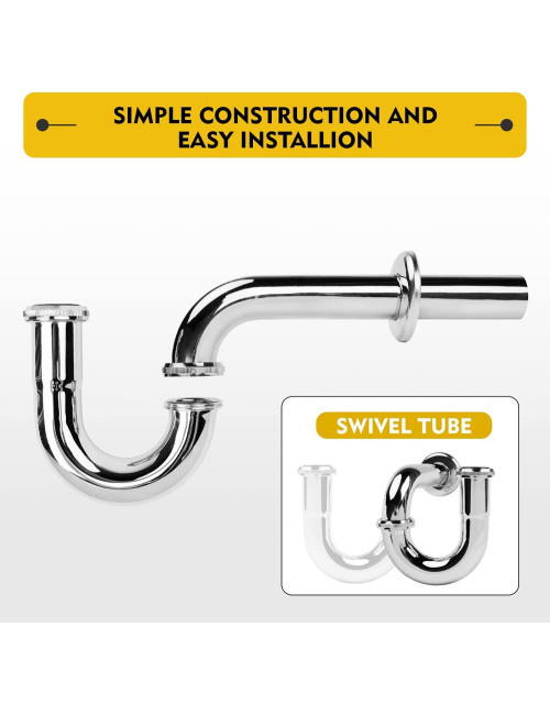 BASIN "S" TRAP WHITE