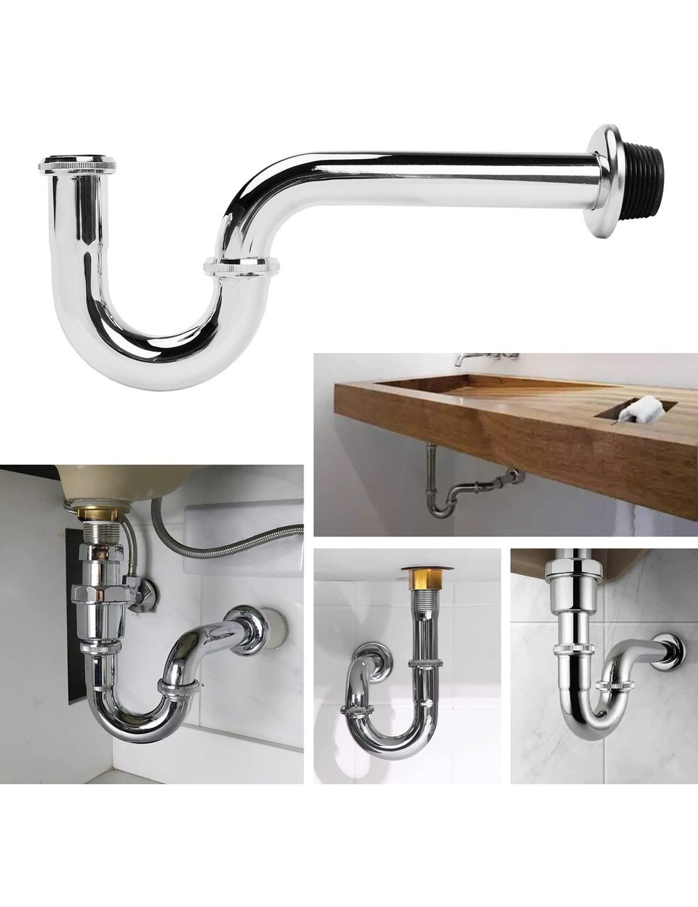 BASIN "S" TRAP WHITE