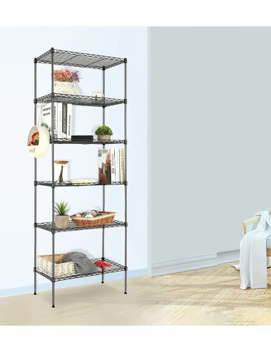 YL-01-2PC 90 X 45 X 180 CM رف اسود CHN