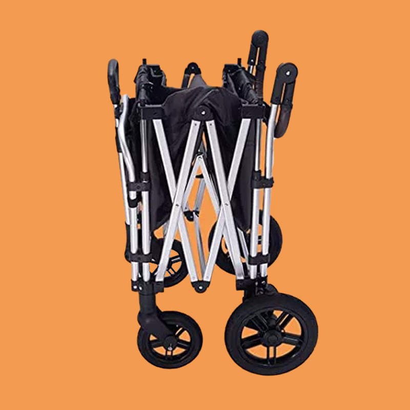 FW-07-IRON 4 SEATER BABY FOLDING CARAVAN WITH BRAKE
