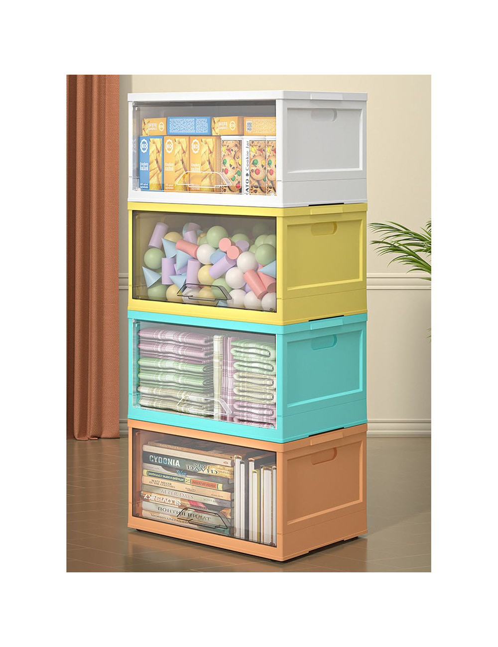 9519-CY FOLDING STORAGE BOX 48*33*27cm