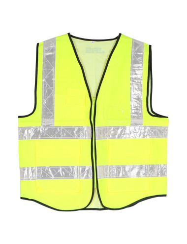 A-HEAVY DUTY SAFETY VEST OXFORD CLOTH 3 POCKETS + 1 CARD POCKET YELLOW XL