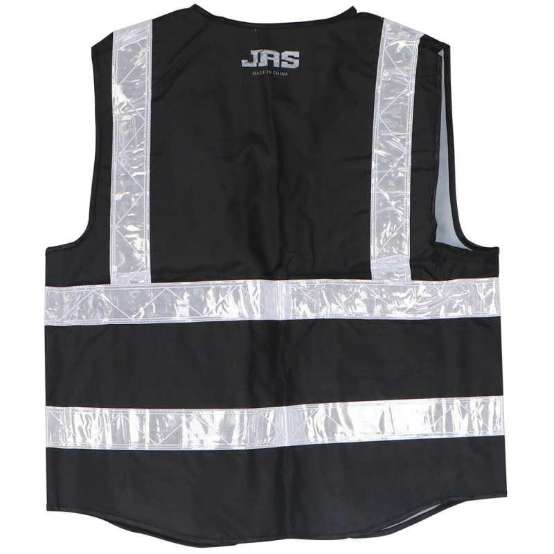 B-HEAVY DUTY SAFETY VEST OXFORD CLOTH 4 POCKETS BLACK XL