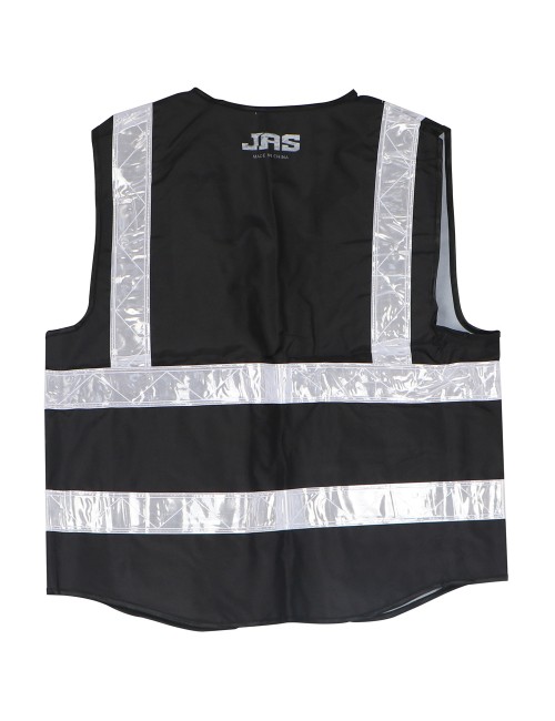 B-HEAVY DUTY SAFETY VEST OXFORD CLOTH 4 POCKETS BLACK XL