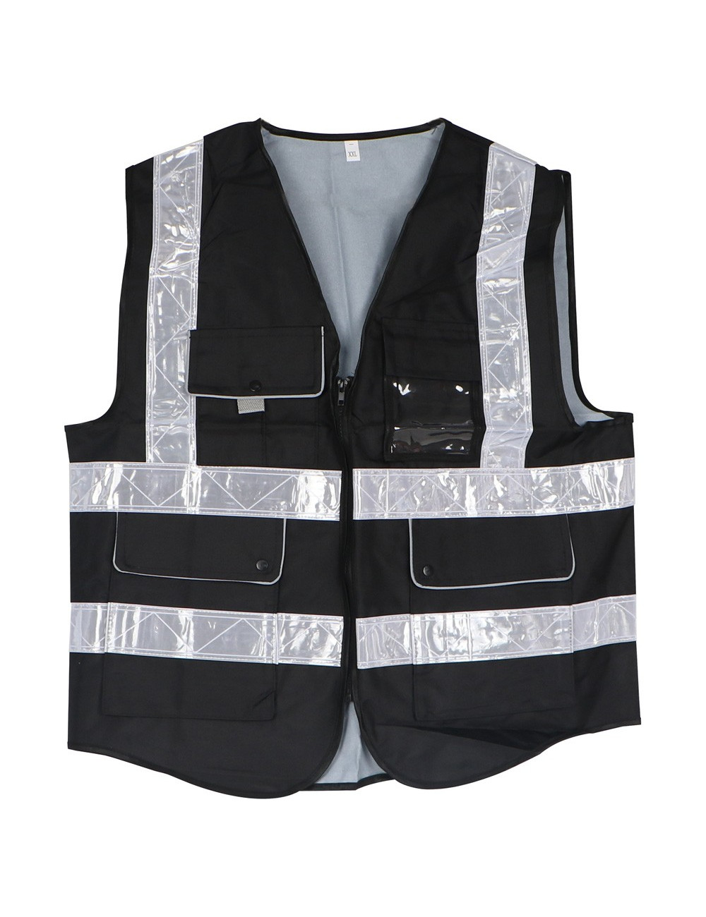 B-HEAVY DUTY SAFETY VEST OXFORD CLOTH 4 POCKETS BLACK XXL