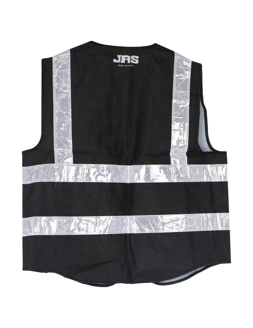 B-HEAVY DUTY SAFETY VEST OXFORD CLOTH 4 POCKETS BLACK XXL