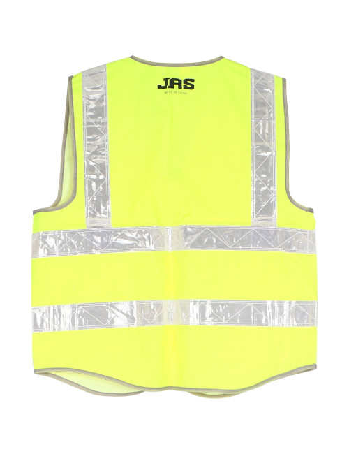 B-HEAVY DUTY SAFETY VEST OXFORD CLOTH 4 POCKETS YELLOW L