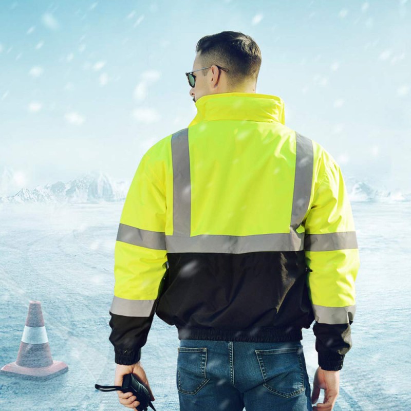 WINTER SAFETY JACKET YELLOW AND BLACK XXL H.D