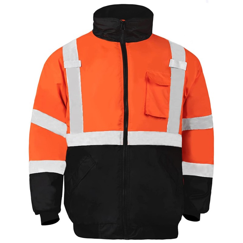 WINTER SAFETY JACKET ORANGE AND BLACK XL H.D