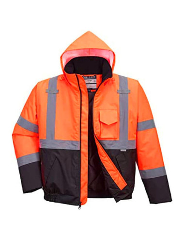 WINTER SAFETY JACKET ORANGE AND BLACK XXL H.D