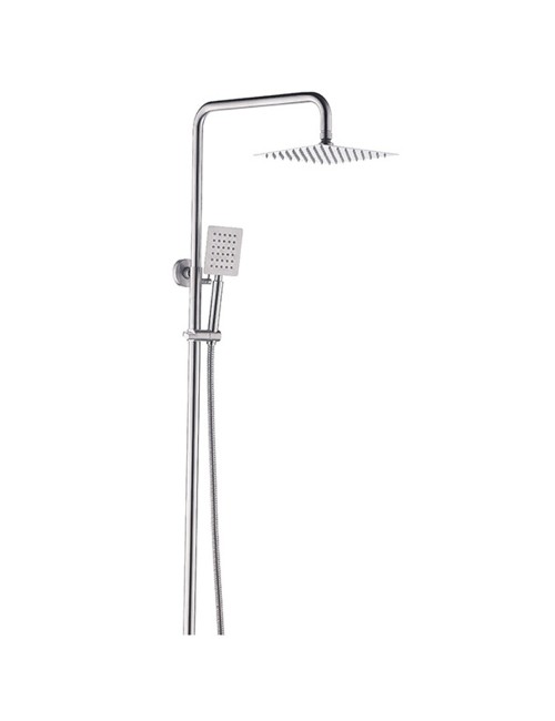 LARGE SQUARE SHOWER STAND WHITE