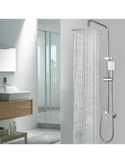 LARGE SQUARE SHOWER STAND WHITE