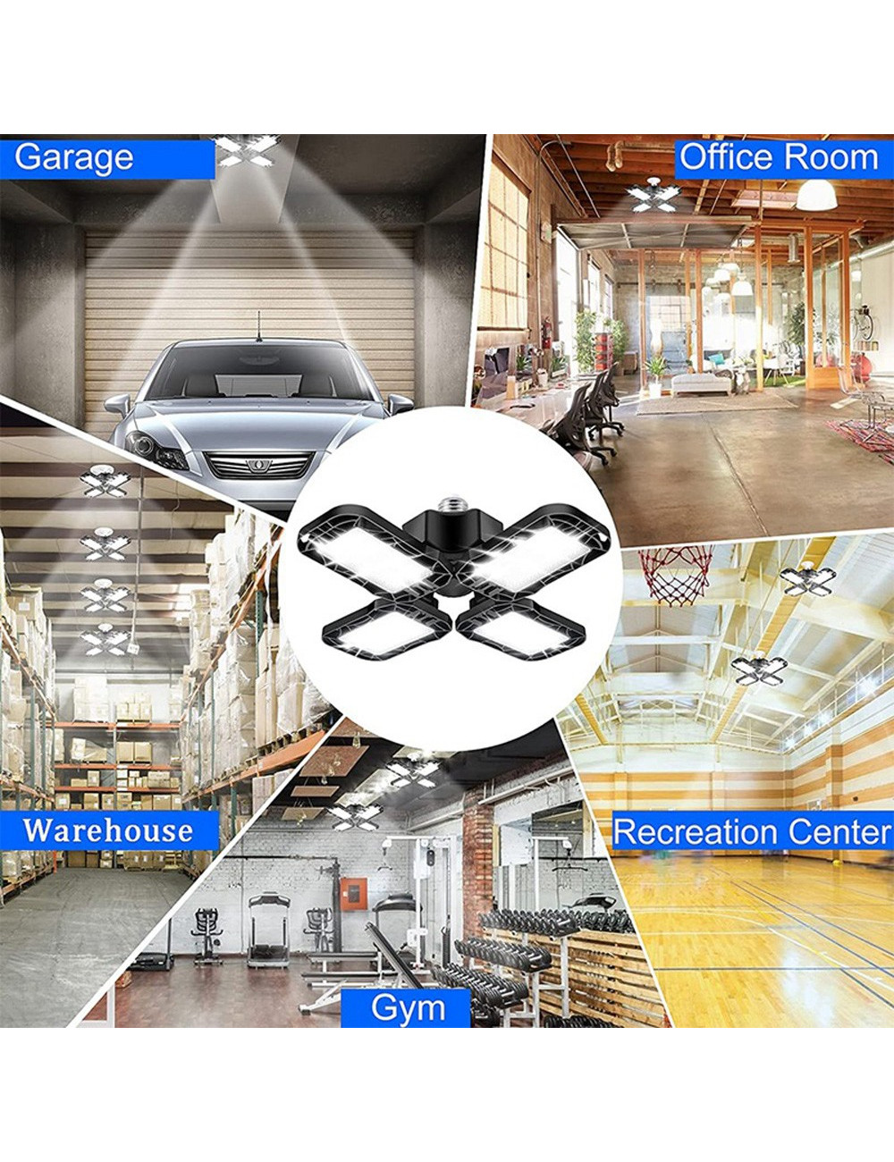 JI FI LITE 36W LED لمبة شفره المروحة 3 ريشة 36 وات