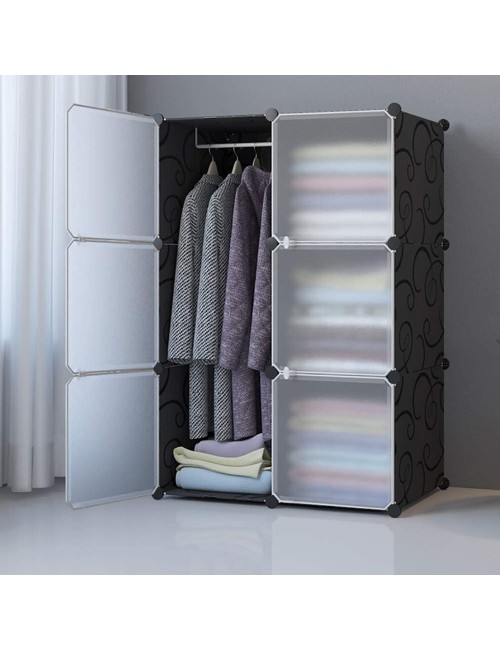 CMM-001 PORTABLE CLOTHES FOLDING STORAGE CABINET 75*47*111CM
