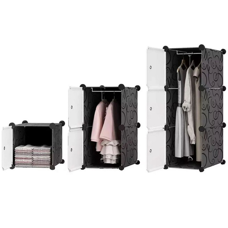 CMM-001 PORTABLE CLOTHES FOLDING STORAGE CABINET 75*47*111CM