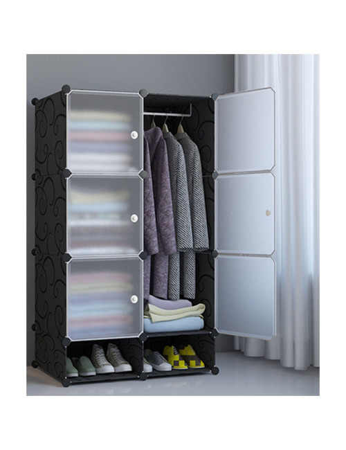 CMM-002 PORTABLE CLOTHES FOLDING STORAGE CABINET 75*47*129CM