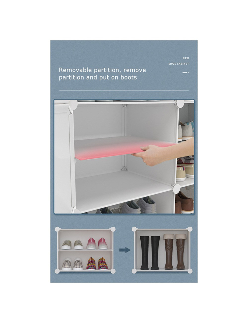 CMM-004 PORTABLE SHOE RACK ORGANIZER 44*31*65CM