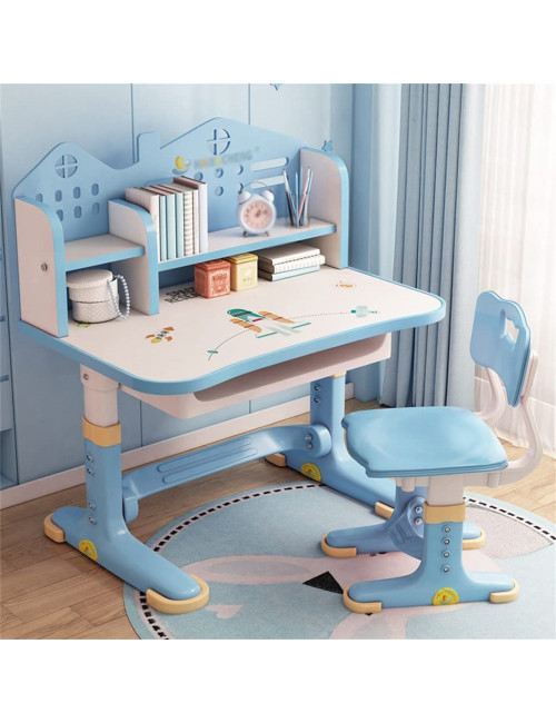 604-BLUE طاولة اطفال مع كرسي ازرق