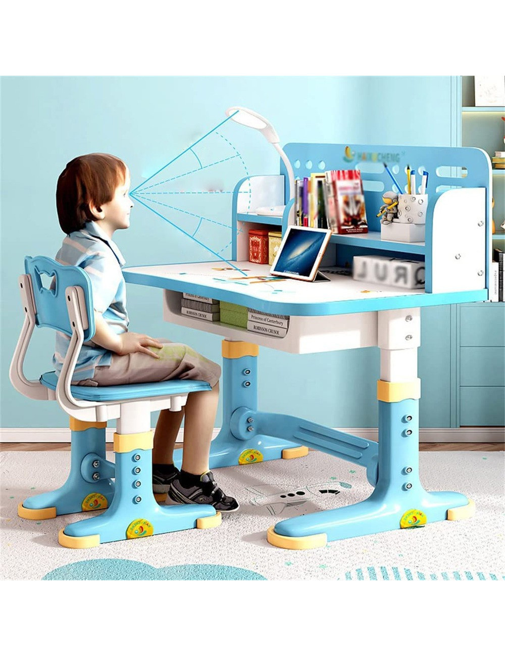 604-BLUE طاولة اطفال مع كرسي ازرق