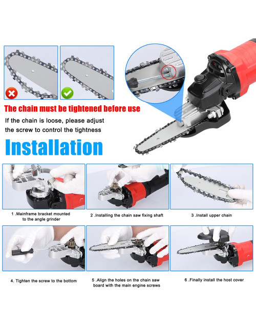 CHAINSAW ATTACHMENT FOR DRILL 6"