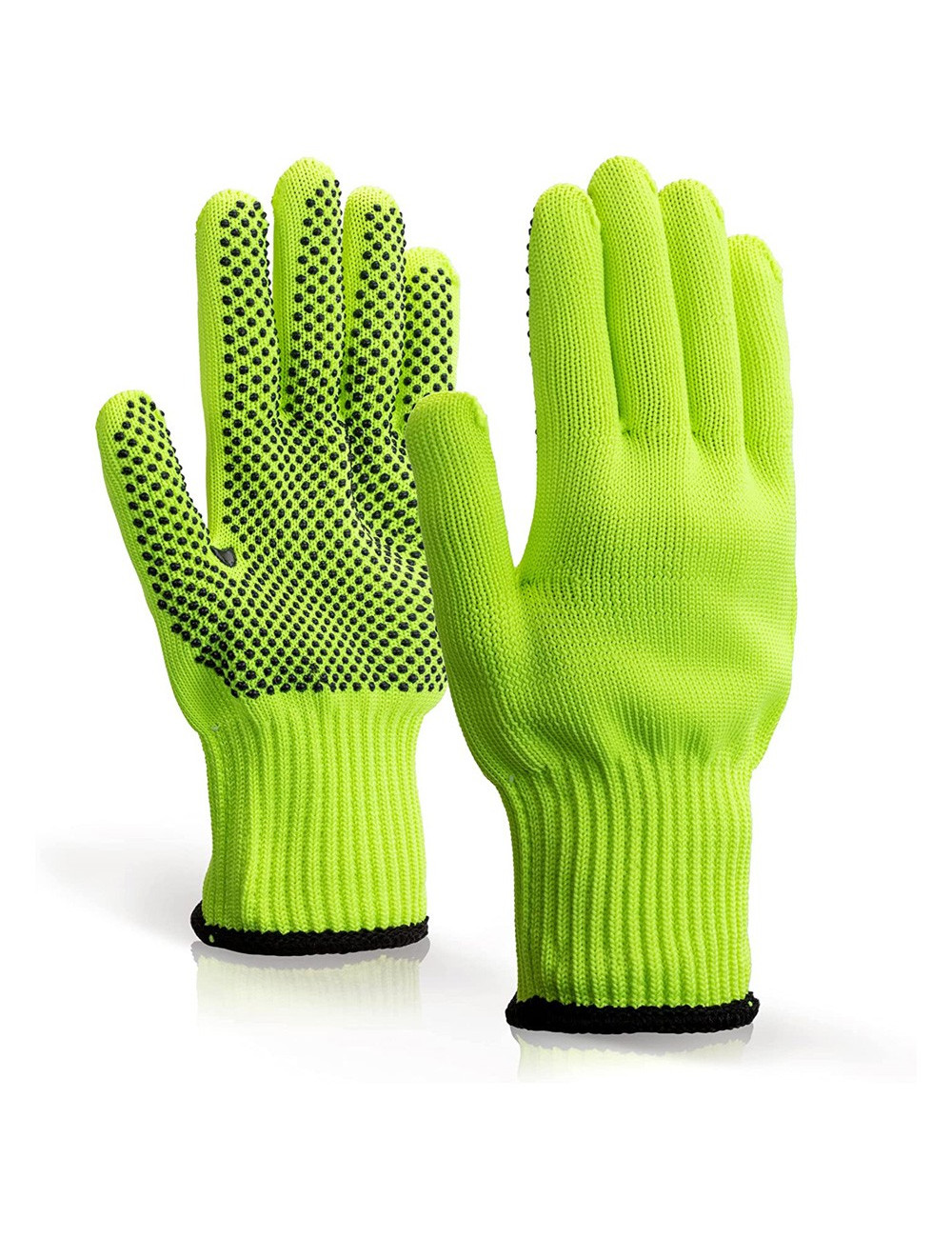 COTTON DOTTED GLOVES YELLOW