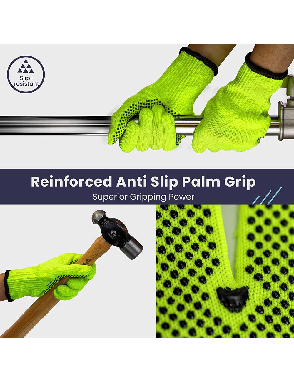 COTTON DOTTED GLOVES YELLOW