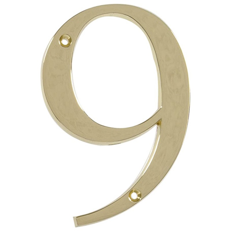 BRASS NUMBER 100MM (0 9 )