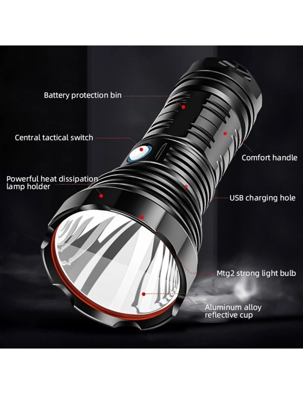TW-1028 360 RECHARGABLE TOURCH LIGHT