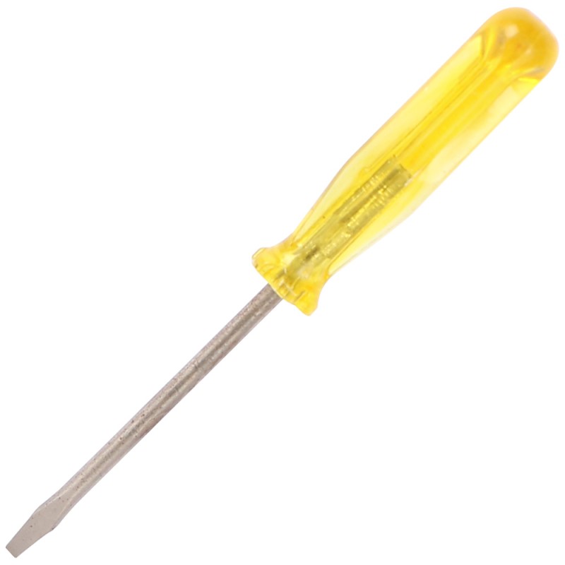 SLOTTED SCREWDRIVER WITH PLASTIC HANDLE 3"