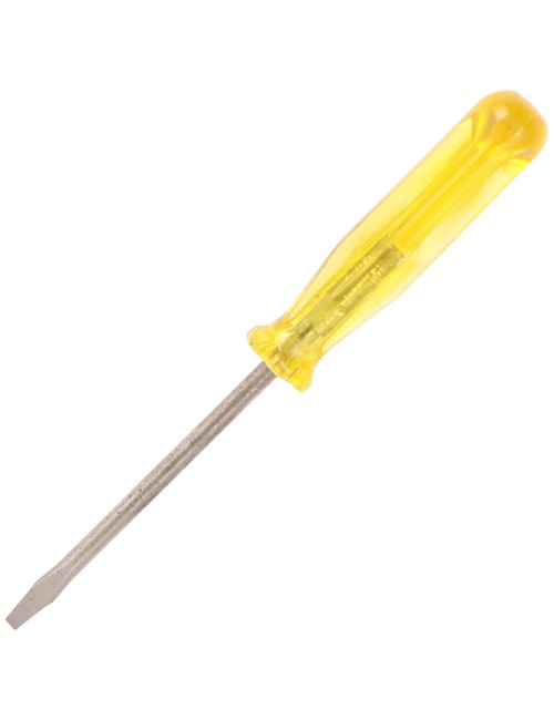 SLOTTED SCREWDRIVER WITH PLASTIC HANDLE 3"