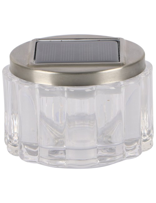 2165 SOLAR GARDEN TABLE LIGHT CRYSTAL GLASS 2 IN 1 90 X 90 X105MM