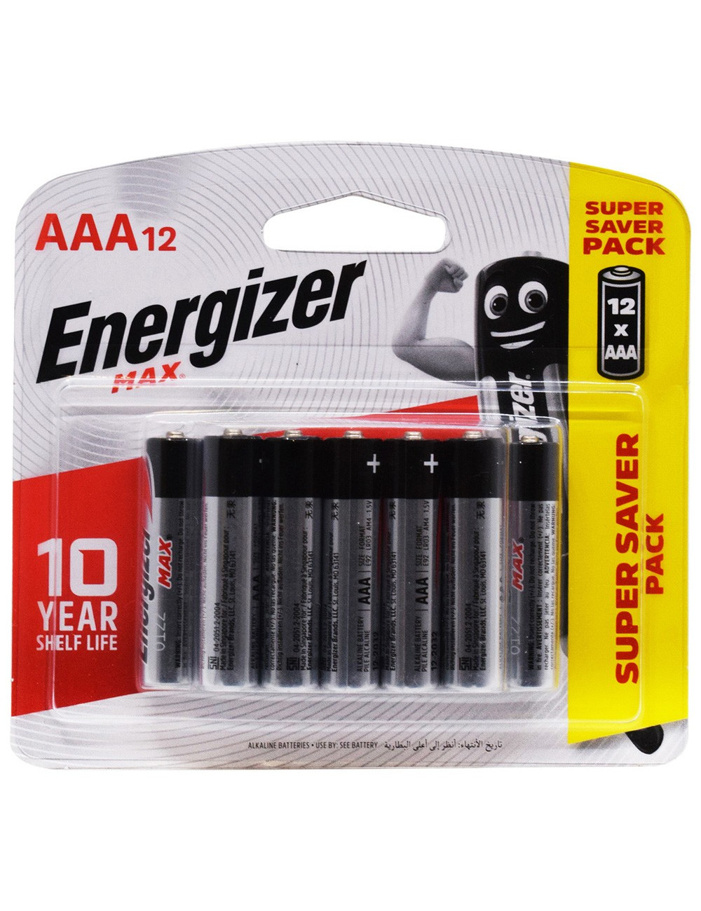 E9 2BP B8G4 ENERGIZER AAA BATTERY SET 12 PCS/SET